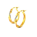 Argollas en oro tres tonos 10kt.