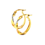 Argollas en oro tres tonos 10kt.