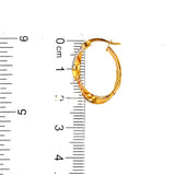 Argollas en oro tres tonos 10kt.