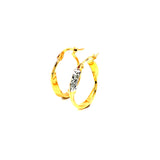 Argollas en oro tres tonos 10kt.