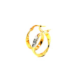 Argollas en oro tres tonos 10kt.