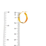Argollas en oro tres tonos 10kt.