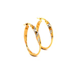 Argollas en oro tres tonos 10kt.