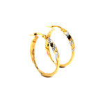Argollas en oro tres tonos 10kt.