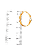Argollas en oro tres tonos 10kt.