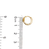 Huggies con circones en oro amarillo 10kt.