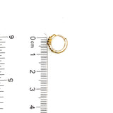 Huggies con circones en oro amarillo 10kt.