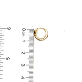 Huggies con circones en oro amarillo 10kt.