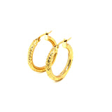 Argollas (diamantadas) en oro amarillo 10kt.