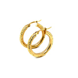 Argollas (diamantadas) en oro amarillo 10kt.