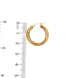 Argollas (diamantadas) en oro amarillo 10kt.