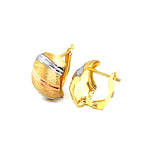 Aretes en oro tres tonos 10kt.