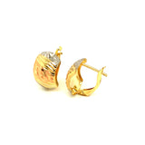 Aretes en oro tres tonos 10kt.