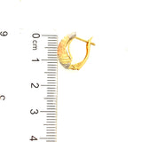 Aretes en oro tres tonos 10kt.