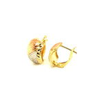 Aretes en oro tres tonos 10kt.