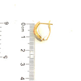 Aretes en oro tres tonos 10kt.