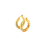 Argollas en oro tres tonos 10kt.