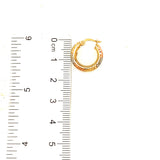 Argollas en oro tres tonos 10kt.