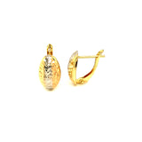 Aretes en oro tres tonos 10kt.