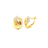 Aretes en oro tres tonos 10kt.