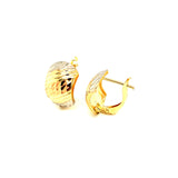 Aretes en oro tres tonos 10kt.