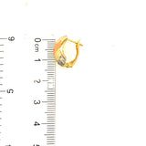 Aretes en oro tres tonos 10kt.
