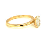(LD) Anillo con diamante de laboratorio en oro amarillo 14kt. D-1.00Cts.