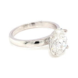 (LD) Anillo con diamante de laboratorio en oro blanco 14kt. D-2.00Cts.