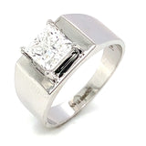 (LD) Anillo con diamante de laboratorio en oro blanco 14kt. D-1.61Cts