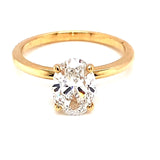 (LD) Anillo con diamante de laboratorio en oro amarillo 14kt. D-1.50Cts.