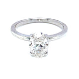 (LD) Anillo con diamante de laboratorio en oro blanco 14kt. D-1.50Cts.