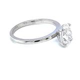 (LD) Anillo con diamante de laboratorio en oro blanco 14kt. D-1.50Cts.