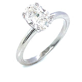 (LD) Anillo con diamante de laboratorio en oro blanco 14kt. D-1.50Cts.