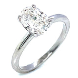(LD) Anillo con diamante de laboratorio en oro blanco 14kt. D-1.51Cts.