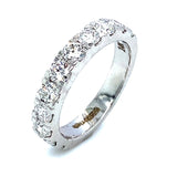 (LD) Banda con diamantes de laboratorio en oro blanco 14k. D-1.50Cts.