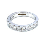 (LD) Banda con diamantes de laboratorio en oro blanco 14k. D-1.50Cts.