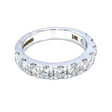 (LD) Banda con diamantes de laboratorio en oro blanco 14k. D-1.50Cts.