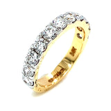 (LD) Banda con diamantes de laboratorio en oro amarillo 14k. D-1.50Cts.