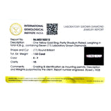 (LD) Banda con diamantes de laboratorio en oro amarillo 14k. D-1.50Cts.