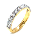 (LD) Banda con diamantes de laboratorio en oro amarillo 14k. D-0.95Cts.