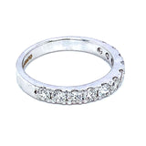 (LD) Banda con diamantes de laboratorio en oro blanco 14k. D-0.95Cts.