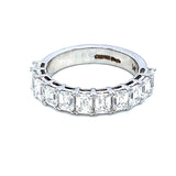 (LD) Banda con diamantes de laboratorio en oro blanco 14k. D-2.60Cts.