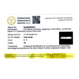 (LD) Banda con diamantes de laboratorio en oro blanco 14k. D-2.60Cts.