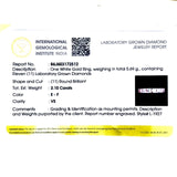 (LD) Banda con diamantes de laboratorio en oro blanco 14k. D-2.10Cts.