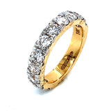 (LD) Banda con diamantes de laboratorio en oro amarillo 14k. D-2.10Cts.
