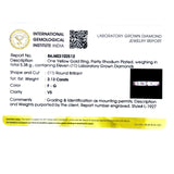 (LD) Banda con diamantes de laboratorio en oro amarillo 14k. D-2.10Cts.