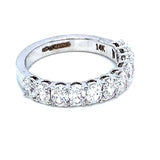 (LD) Banda con diamantes de laboratorio en oro blanco 14k. D-1.70Cts.