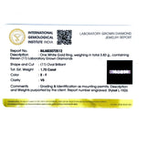 (LD) Banda con diamantes de laboratorio en oro blanco 14k. D-1.70Cts.