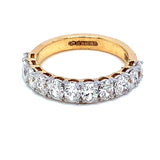 (LD) Banda con diamantes de laboratorio en oro amarillo 14k. D-1.70Cts.