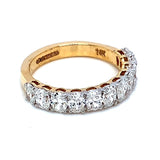 (LD) Banda con diamantes de laboratorio en oro amarillo 14k. D-1.70Cts.